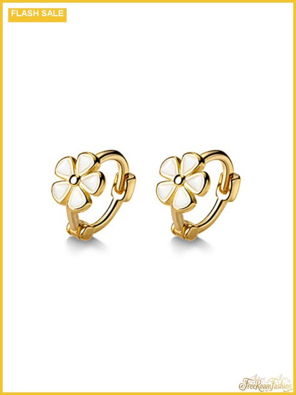 6mm Sterling Silver Flower Hoop Earrings - Dainty Daisy 18g Hypoallergenic